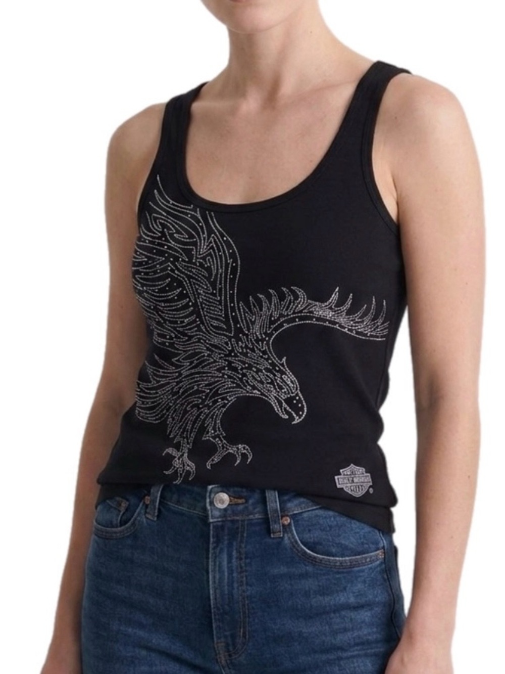 Harley-Davidson Las Vegas Rhinestone Eagle Tank Top‎ Small